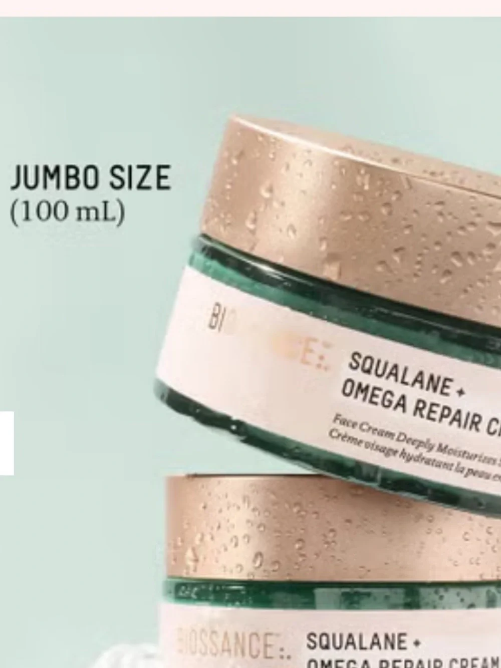 Biossance Squalane + Omega Repair Cream deeply moisturizes great for sensitive
